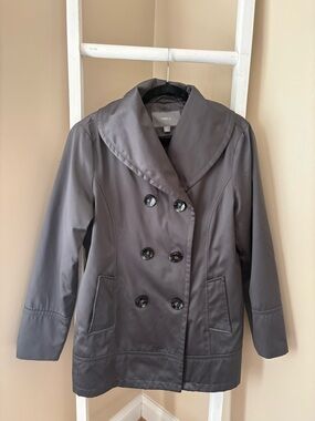 Apt. 9 Double-Breasted Charcoal Gray trench coat